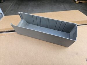 3"T x 3"W x 11"D Gray Parts Storage Bin - Used