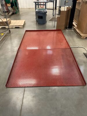B-Tek BT-6060-4K-FEFS-TA 5'x 5' Pallet Scale With Ramp & Weigh-Tronix Monitor - Slightly Used
