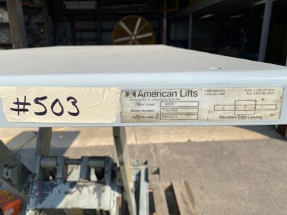 American Lifts 4000# Capacity 36"x72" Electric Lift Table w/Foot Control Welter #503 - Used - Image 3