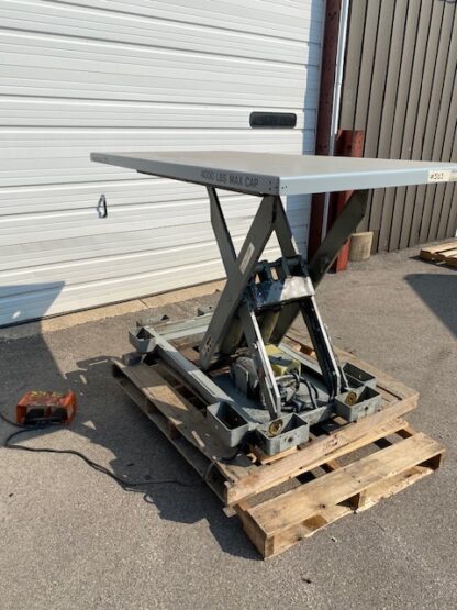 American Lifts 4000# Capacity 36"x72" Electric Lift Table w/Foot Control Welter #503 - Used