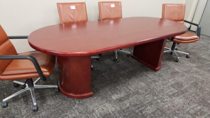 8' x 42" Cherry Veneer Conference Table - Used - Image 2