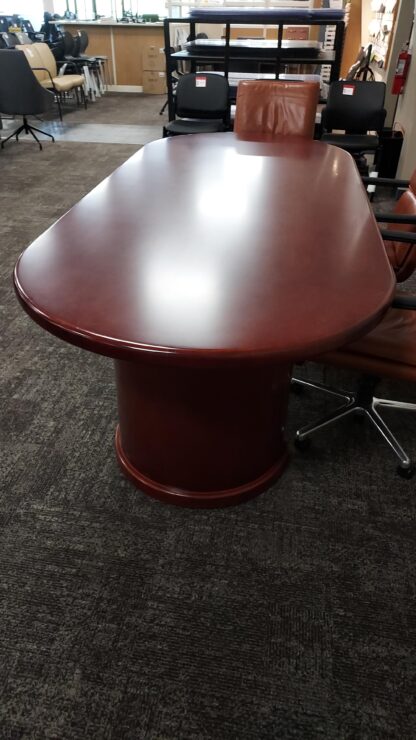 8' x 42" Cherry Veneer Conference Table - Used