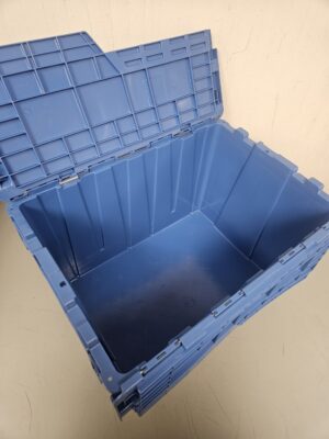 ORBIS® Flipak® FP182C Blue Plastic Distribution Container 21-13/16"L x 15-3/16"W x 12-7/8"H - New Surplus