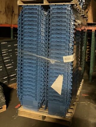 Pallet of 100 / ORBIS® Flipak® FP182C Blue Plastic Distribution Container 21-13/16"L x 15-3/16"W x 12-7/8"H - New Surplus