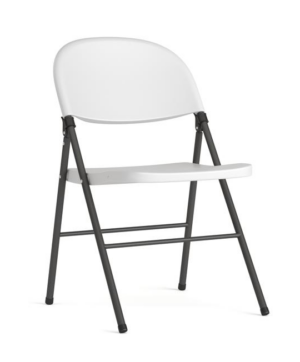 Hercules 330# Capacity White Plastic Folding Chair - New