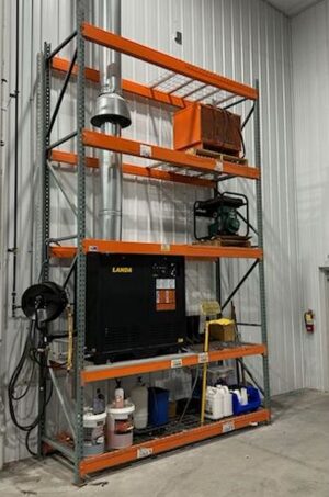 Pallet Rack Shelving for Pressure Washing System