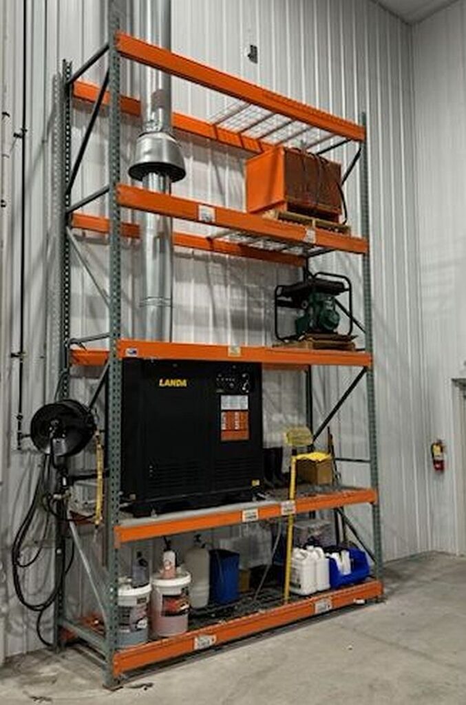 Pallet Rack Shelving for Pressure Washing System