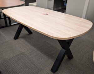 Alternative view of NDI Aspen 6' Conference Table w/ Black X-Legs - New