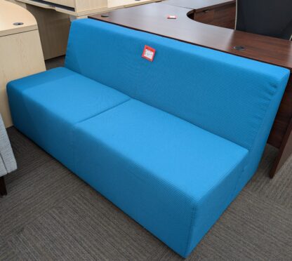 Steelcase Campfire Turnstone Blue Lounge Loveseat - Used