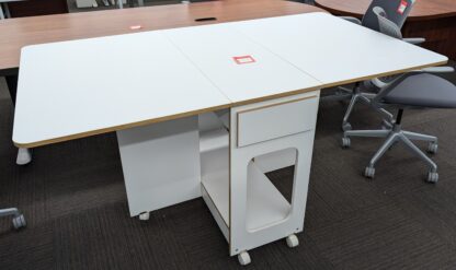 White Mobile Foldable 6'x40" Table - Used