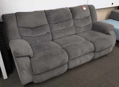 Grey Fabric 7' Reclining Couch - Used