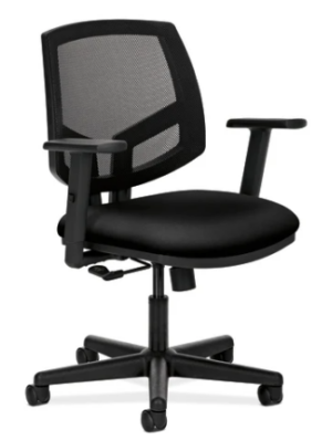 HON Volt H5711 Mesh Back Black Fabric Task Chair w/ Arms - New