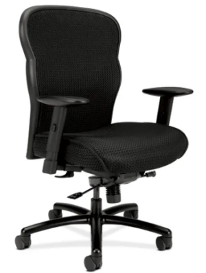 HON HVL705 Wave Mesh Big & Tall Black Fabric/Mesh Executive Chair - New