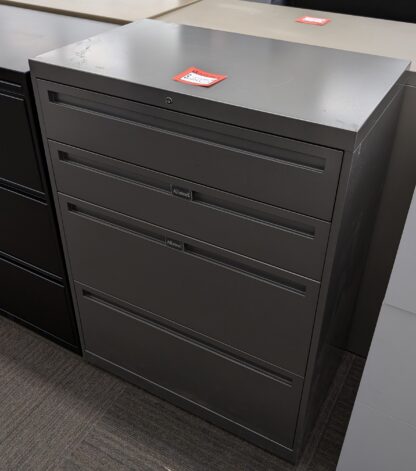 Allsteel Charcoal 30"W 4-Drawer B/B/F/F Lateral - Used