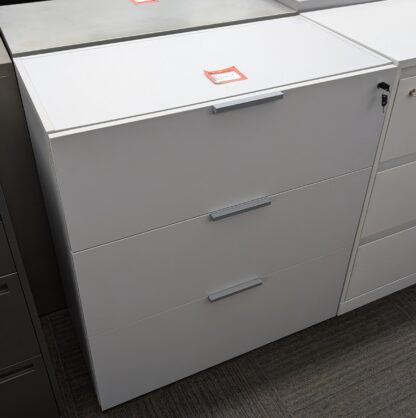 White 36"W 3-Drawer Lateral - Used