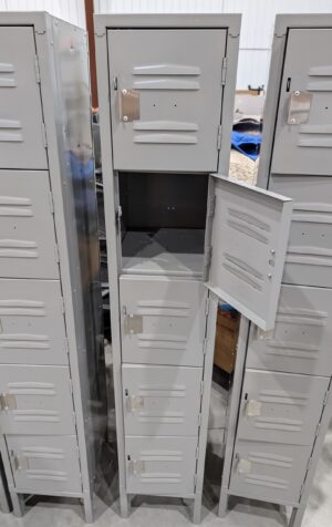 Alternative view of Dove Gray 12"W x 15"D x 12"H 5-Tier Pigeon Hole Lockers - New Surplus