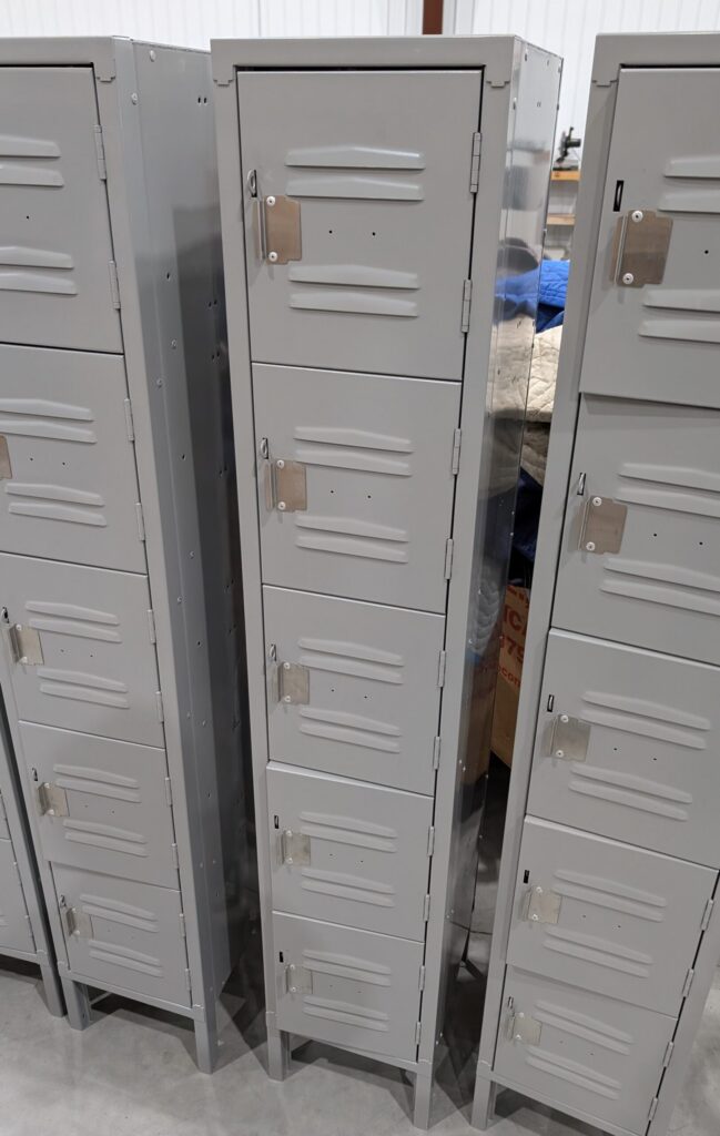 Dove Gray 12"W x 15"D x 12"H 5-Tier Pigeon Hole Lockers - New Surplus