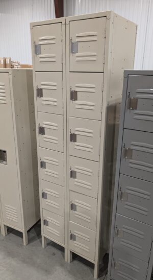 Putty 12"W x 18"D x 12"H 6-Tier Pigeon Hole Lockers - New Surplus
