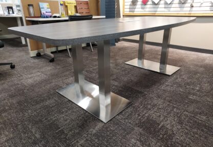 Performance Furnishings Newport Grey 8'-0" Boat-Shape Conference Table - New