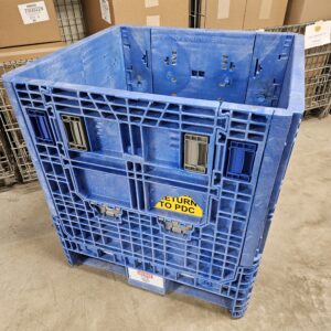 Collapsible Bulk Container 32"x30"x34" / Uline # H-1213BLK / 2000 LB Capacity - Used - Image 5