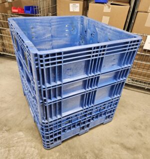 Collapsible Bulk Container 32"x30"x34" / Uline # H-1213BLK / 2000 LB Capacity - Used - Image 6