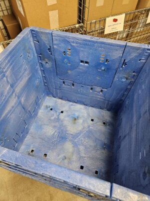 Collapsible Bulk Container 32"x30"x34" / Uline # H-1213BLK / 2000 LB Capacity - Used - Image 7
