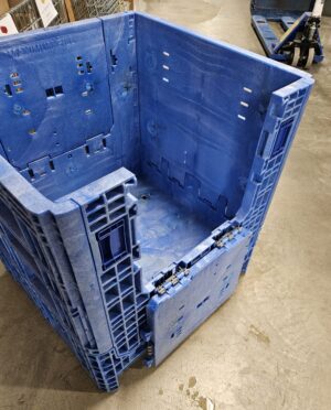 Collapsible Bulk Container 32"x30"x34" / Uline # H-1213BLK / 2000 LB Capacity - Used - Image 8