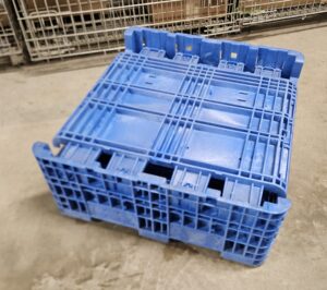 Collapsible Bulk Container 32"x30"x34" / Uline # H-1213BLK / 2000 LB Capacity - Used - Image 10