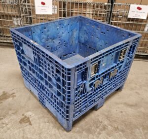 Collapsible Bulk Container 32"x30"x25" / Uline # H-2093B (Black, Blue or Green) / 2000 LB Capacity - Used - Image 4
