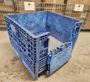 Collapsible Bulk Container 32"x30"x25" / Uline # H-2093B (Black, Blue or Green) / 2000 LB Capacity - Used - Image 8