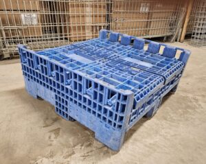 Collapsible Bulk Container 32"x30"x25" / Uline # H-2093B (Black, Blue or Green) / 2000 LB Capacity - Used - Image 12