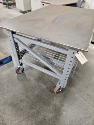 Maximus 40"x60" Welding Table with 1/2" Steel Top, Undershelf & Casters - New Surplus - Image 5