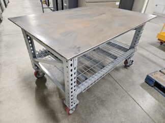 Maximus 40"x60" Welding Table with 1/2" Steel Top, Undershelf & Casters - New Surplus