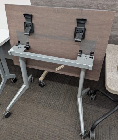 Grey 3'x2' Mobile Nesting Table w/ Silver Base - Used - Image 2