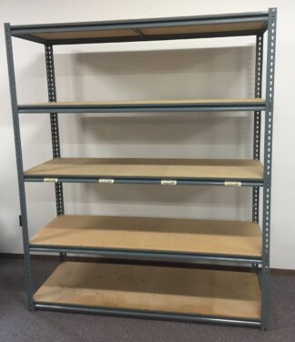 LOT OF 3 SECTIONS / 24” Deep x 72” Long (7'-0" Tall) Rivet Shelving W/ 4-Levels Each - Used