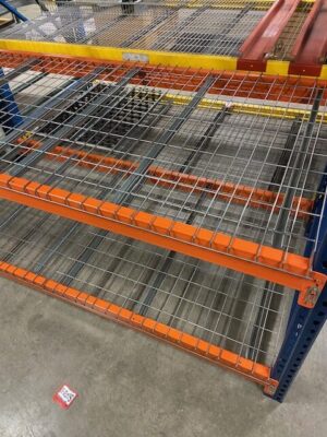 44” Deep x 92” Long (Choice of Heights) Mecalux Pallet Rack Shelving w/Waterfall Style Wire Decks - Mixed - Image 3