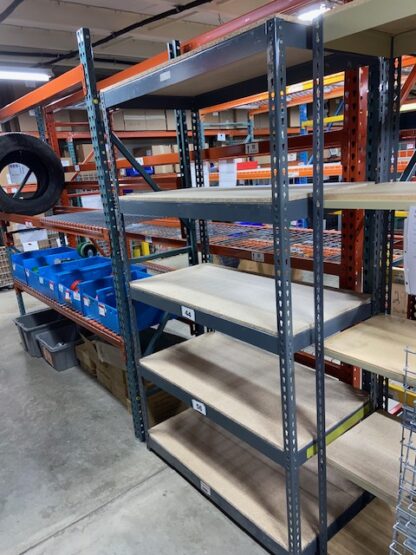 24” Deep x 48” Long (7'-0" Tall) Rivet Style Shelving - Used