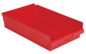 Lewis Shelf Bins 18"x11"x4" SB1811-4SETL Red - New Surplus