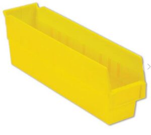 Lewis Shelf Bins 18"X4"X6" SB184-6SE Yellow - New Surplus