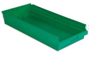 Lewis Shelf Bins 24"X11"X4" SB2411-4SE Green - New Surplus