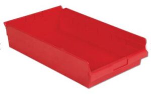 Lewis Shelf Bins 24"X11"X4" SB2411-4SE Red - New Surplus