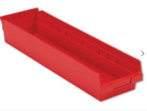 Lewis Shelf Bins 24"X6"X4" SB246-4SE Red - New Surplus