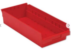 Lewis Shelf Bins 24"x8"x4" SB248-4SE Red - New Surplus
