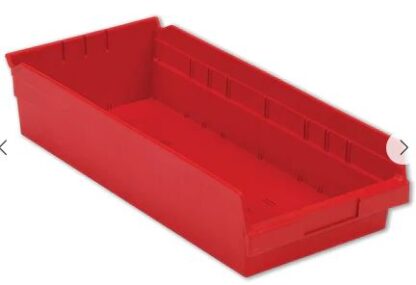 Lewis Shelf Bins 24"x8"x4" SB248-4SE Red - New Surplus