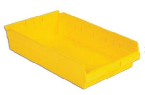Lewis Shelf Bins 18"x11"x4" SB1811-4SETL Yellow - New Surplus