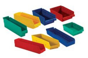 Alternative view of Lewis Shelf Bins 18"x8"x6" SB188-6SE Yellow - New Surplus