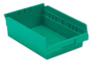 Lewis Shelf Bins 12"x8"x4" SB128-4SE Green - New Surplus
