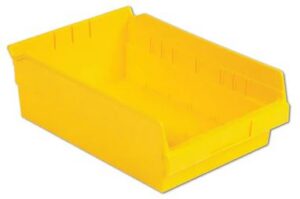 Lewis Shelf Bins 12"x8"x4" SB128-4SE Yellow - New Surplus