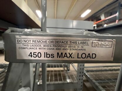 ULINE 3-Step Narrow Aisle Ladder with Handrails - Used - Image 4