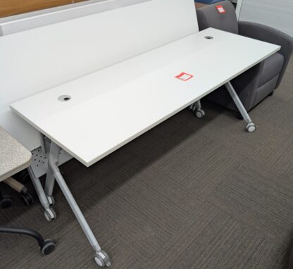 White/Silver 6'x2' Mobile Nesting Tables - Used